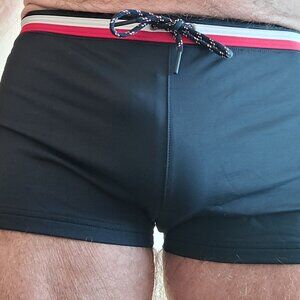Men's square cut speedo style swimsuit brief